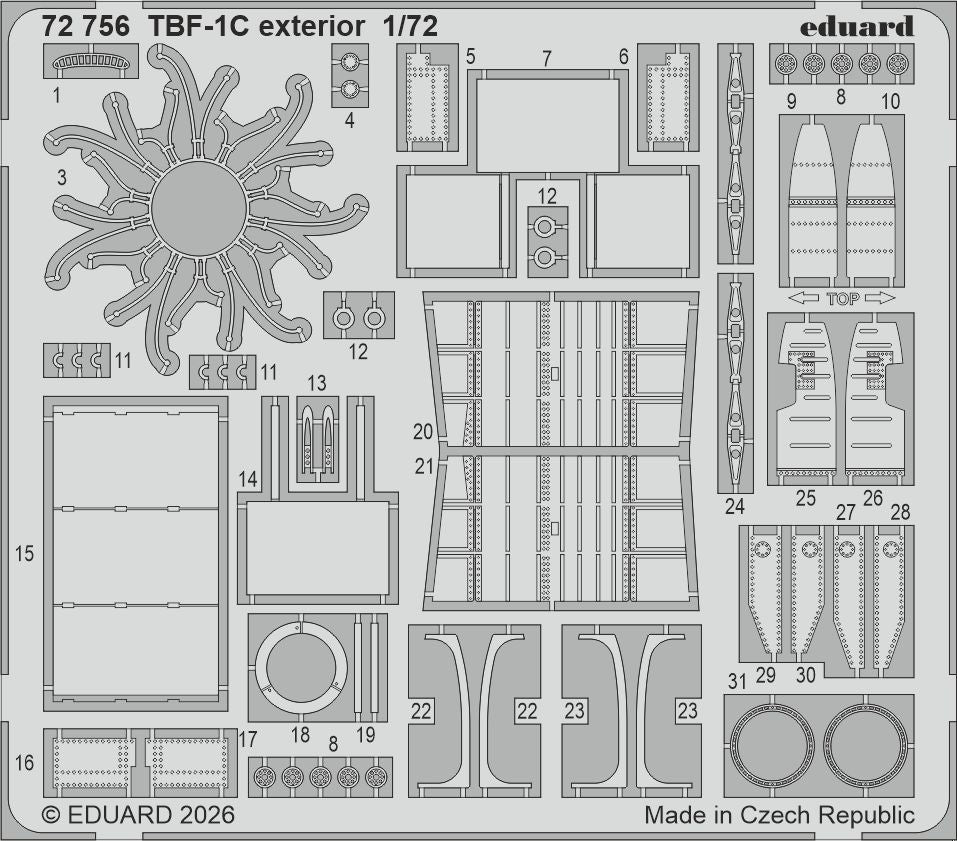 Eduard 72756 1:72 Grumman TBF-1C Avenger Exterior