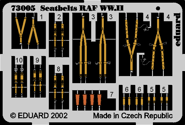 Eduard 73005 1:72 RAF WWII seatbelts