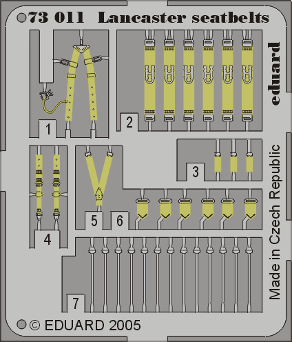 Eduard 73011 1:72 Avro Lancaster B.I/III seatbelts