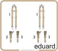 Eduard 73032 1:72 seatbelts Luftwaffe WWII bombers SUPERFABRIC