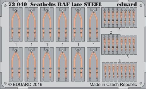 Eduard 73040 1:72 seatbelts RAF late STEEL !