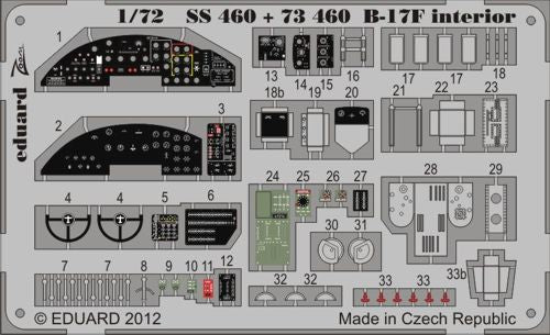 Eduard 73460 1:72 Boeing B-17F Flying Fortress interior