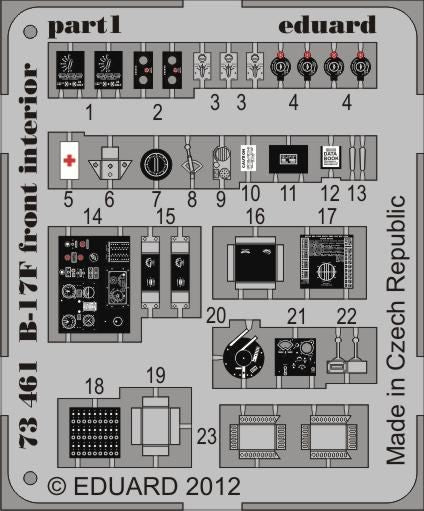 Eduard 73461 1:72 Boeing B-17F Flying Fortress front interior