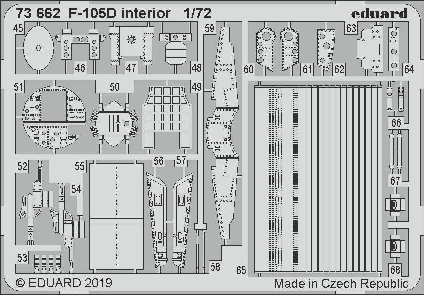 Eduard 73662 1:72 Republic F-105D Thunderchief interior