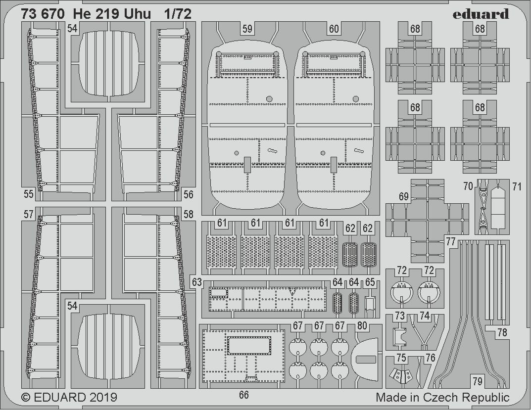 Eduard 73670 1:72 Heinkel He-219 Uhu