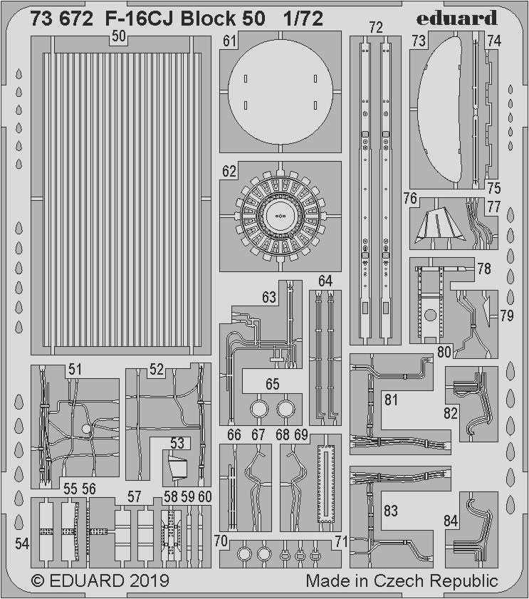Eduard 73672 1:72 Lockheed-Martin F-16CJ Block 50