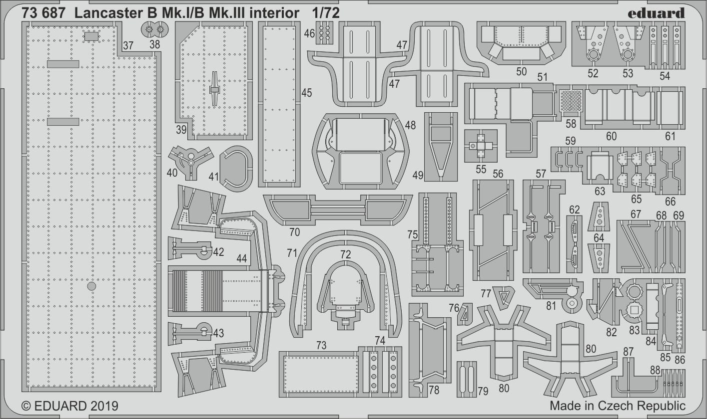 Eduard 73687 1:72 Avro Lancaster B.I/III interior