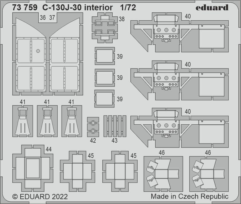 Eduard 73759 1:72 Lockheed C-130J-30 Hercules interior
