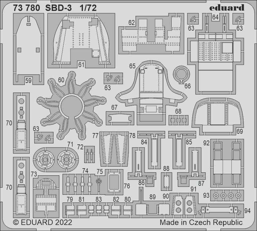 Eduard 73780 1:72 Douglas SBD-3 Dauntless