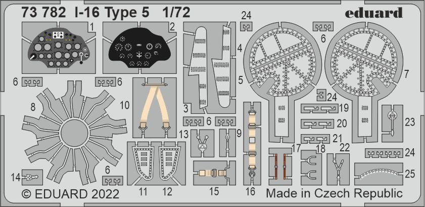 Eduard 73782 1:72 Polikarpov I-16 Type 5