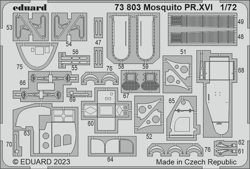 Eduard 73803 1:72 de Havilland Mosquito PR.XVI to be used with Airfix