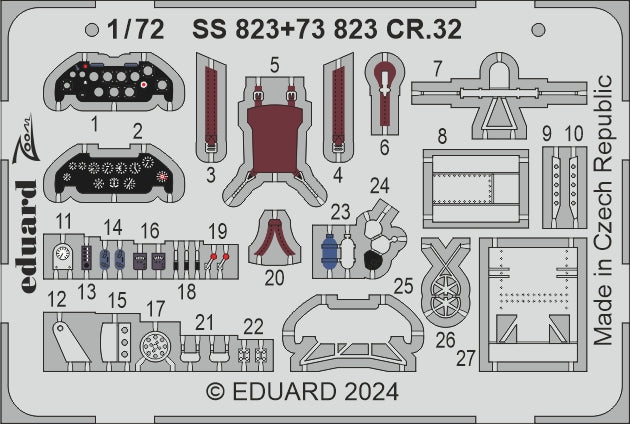 Eduard 73823 1:72 Fiat CR.32 for Italeri and Supermodel