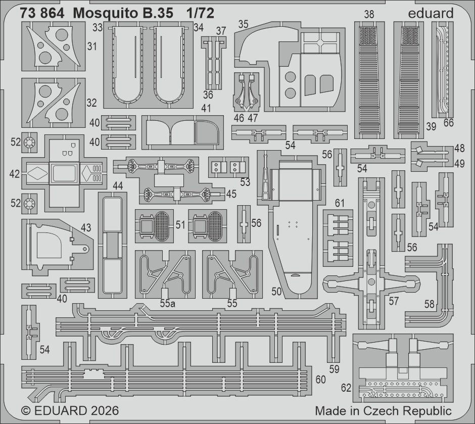 Eduard 73864 1:72 de Havilland Mosquito B.35
