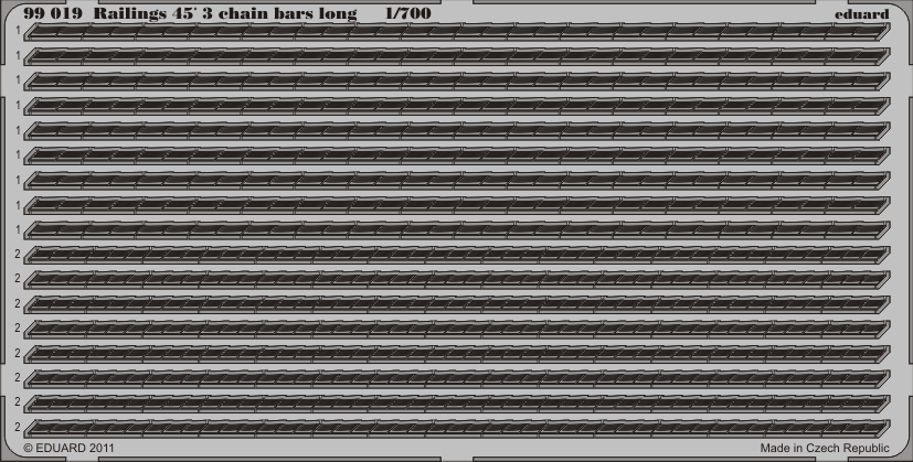 Eduard 99019 1:700 Railings 45´ 3 chain bars long