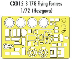 Eduard CX015 1:72 B-17G Flying Fortress for Hasegawa