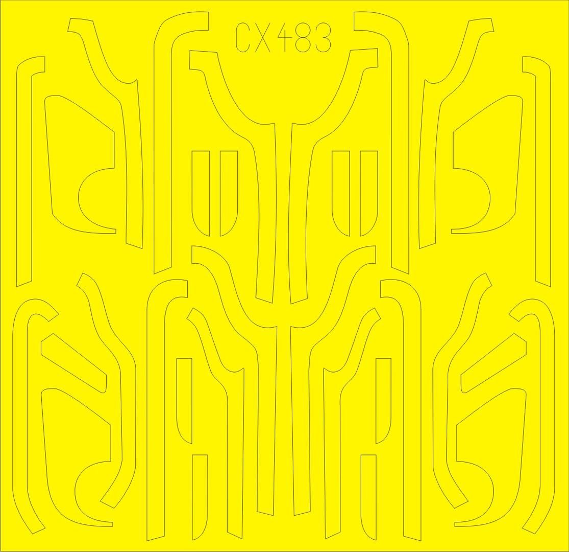 Eduard CX483 1:72 B-17G Flying Fortress antiglare panels (BO & DL production)