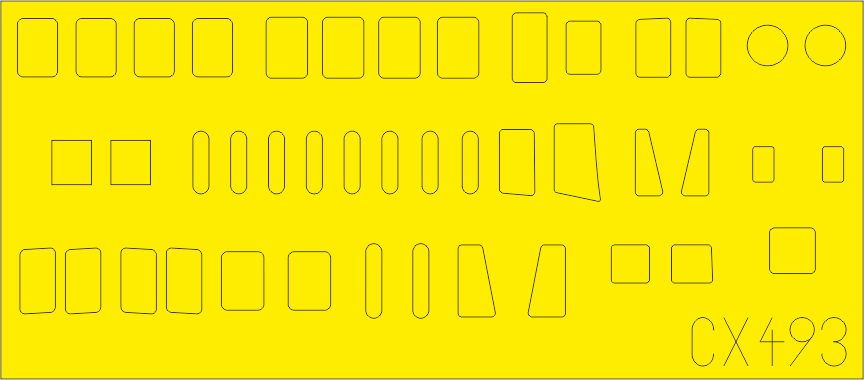 Eduard CX493 1:72 Kawanishi H8K2 Type 2 Flying Boat fuselage windows