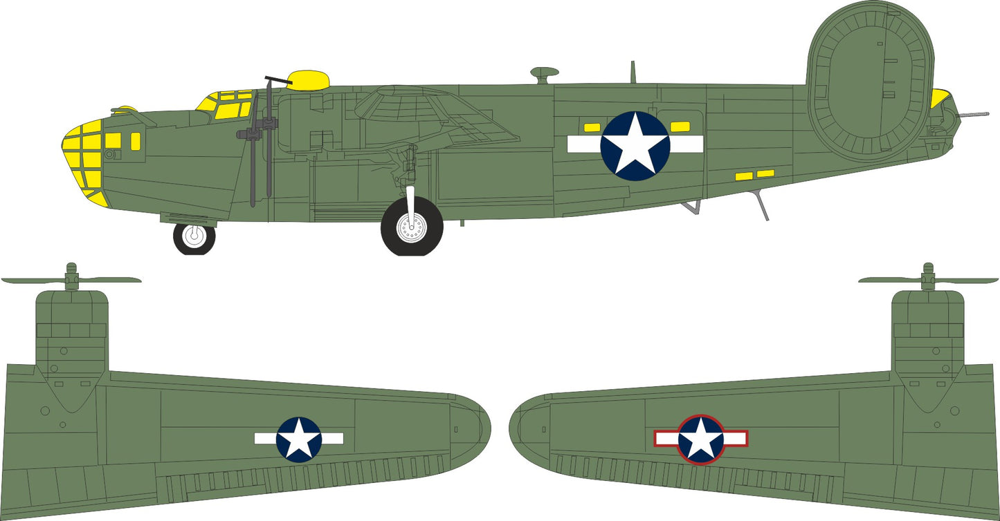 Eduard CX701 1:72 Consolidated B-24D US National Insignia