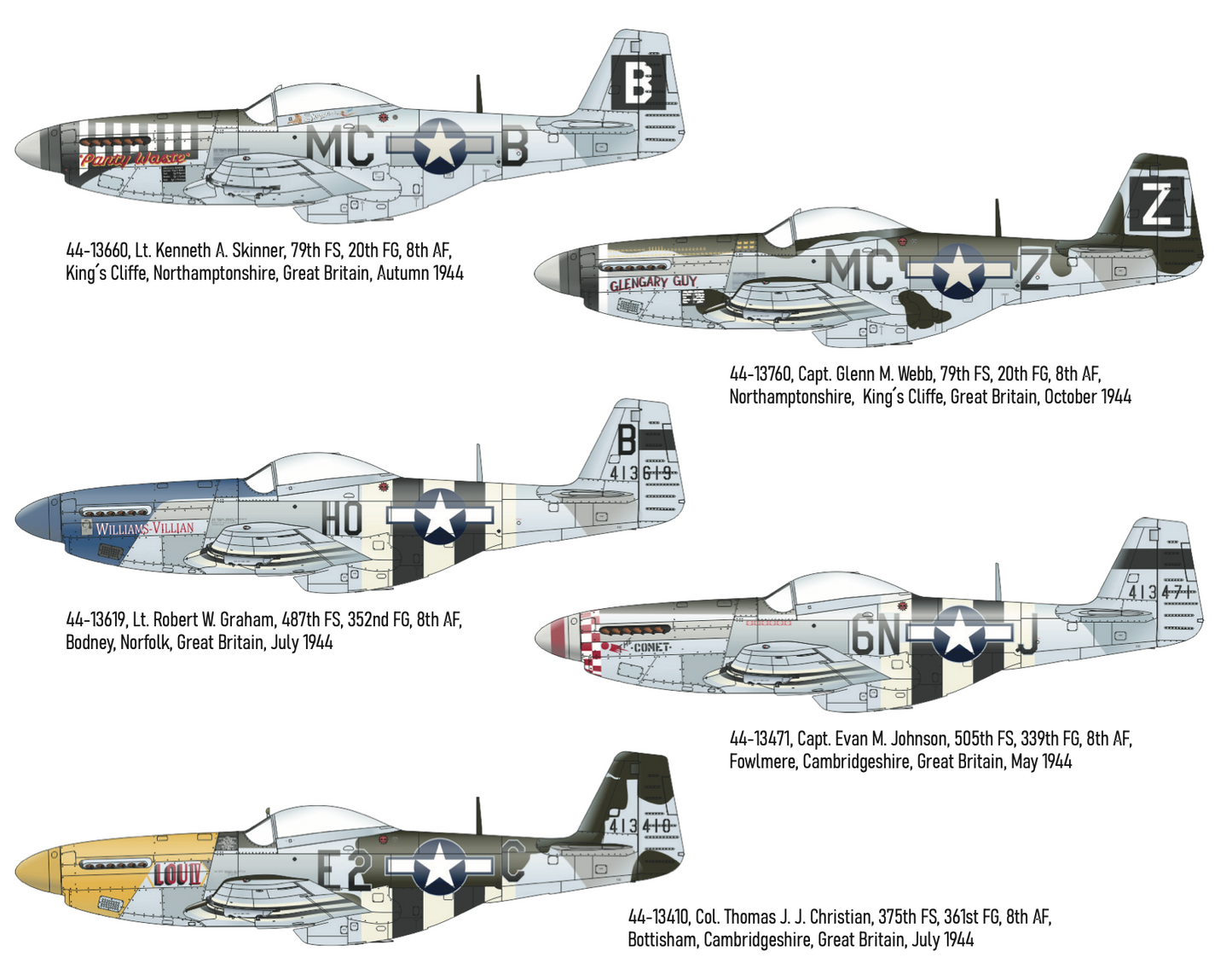 Eduard D32013 1:32 North-American P-51D-5 8th Air Force