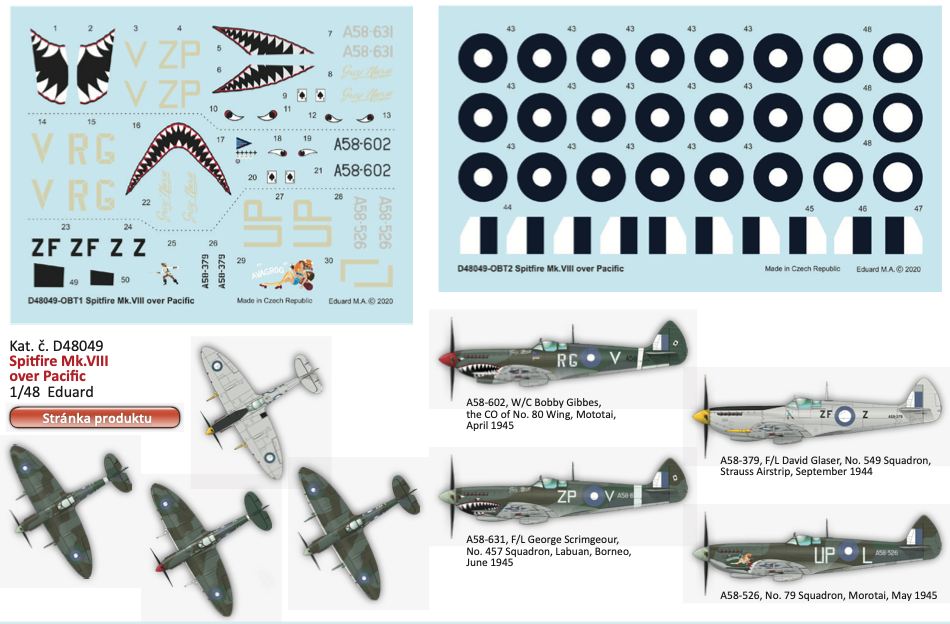 Eduard D48049 1:48 Supermarine Spitfire Mk.VIII over Pacifi