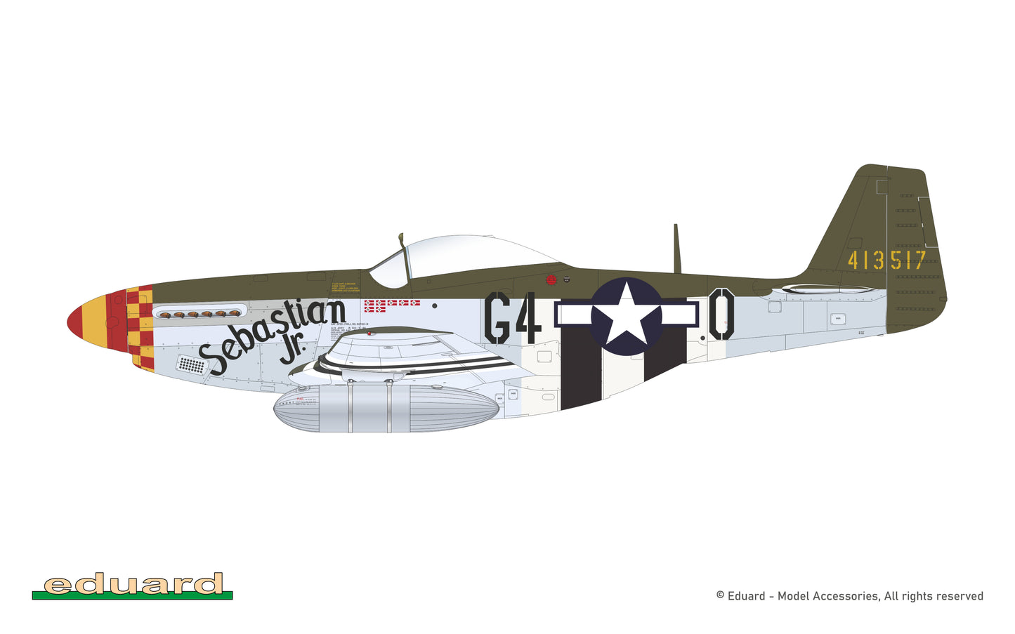 Eduard D72052 1:72 North-American P-51D-5 Mustang 357th FG