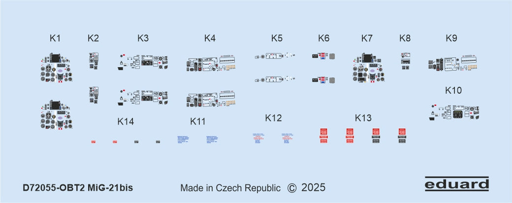 Eduard D72055 1:72 Mikoyan Mi-24/MiG-21bis stencils