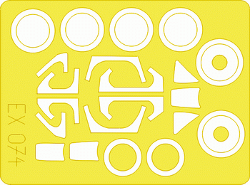 Eduard EX074 1:48 Messerschmitt Me-262A Schwalbe canopy frame and wheels etc