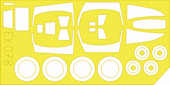 Eduard EX078 1:48 McDonnell RF-4B/RF-4E Phantom canopy frame and wheels etc
