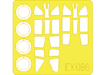 Eduard EX086 1:48 Nakajima Ki-27 Nate canopy frame and wheels etc