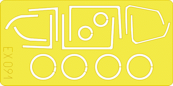 Eduard EX091 1:48 McDonnell F-15E Strike Eagle canopy frame and wheels etc