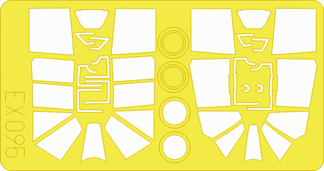 Eduard EX095 1:48 Mitsubishi J2M3/J2M6 Raiden canopy frame and wheels etc