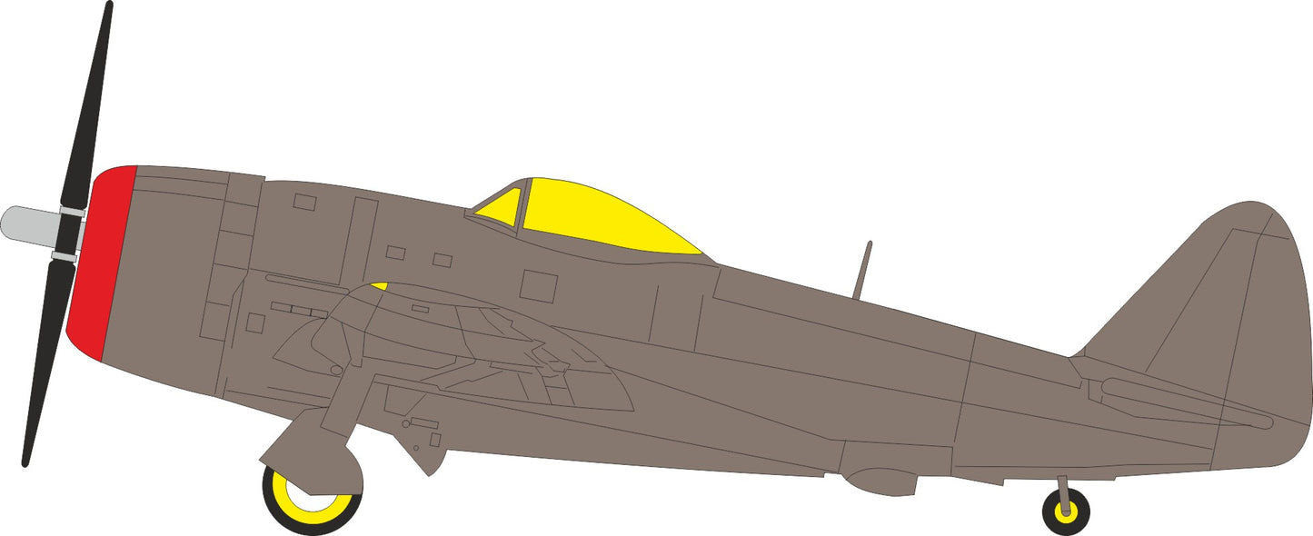 Eduard EX1162 1:48 Republic P-47M Thunderbolt TFace canopy frame paint mask