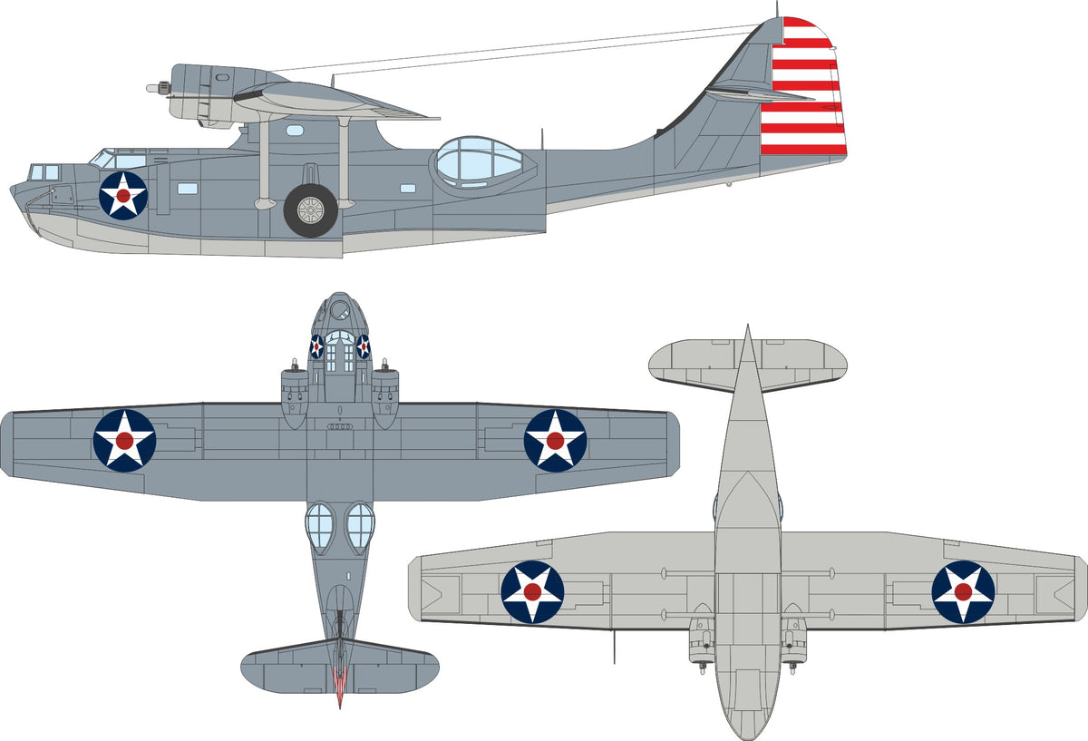 Eduard EX1184 1:48 Consolidated PBY-5A Catalina US National Insignia (Stars with Red Centre)