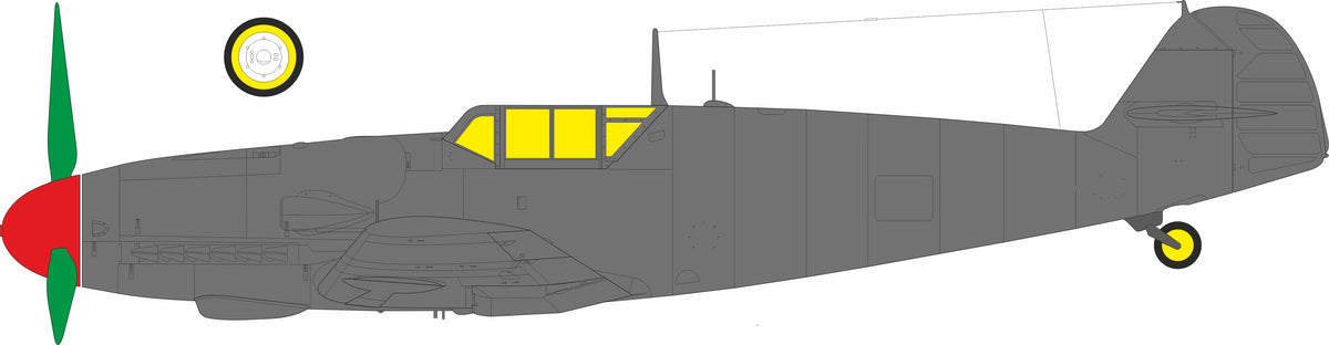Eduard EX1195 1:48 Messerschmitt Bf-109G-6 late framed canopy TFace