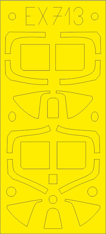 Eduard EX713 1:48 Supermarine Spitfire Mk.I canopy paint mask