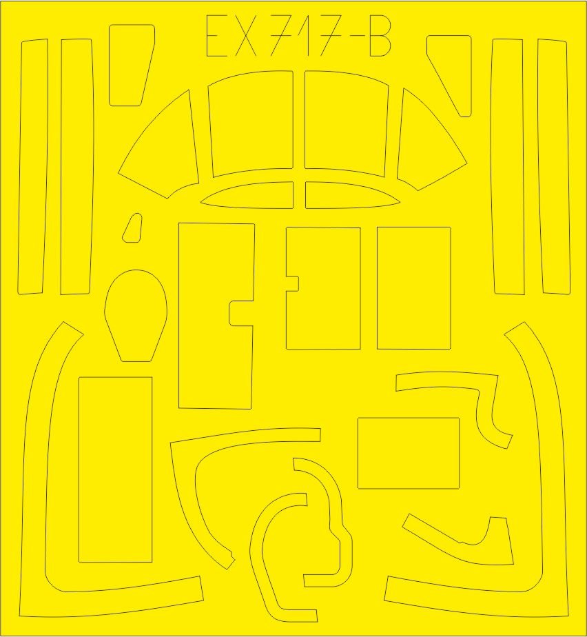 Eduard EX717 1:48 Douglas B-26C Invader TFace (interior and exterior canopy masks)