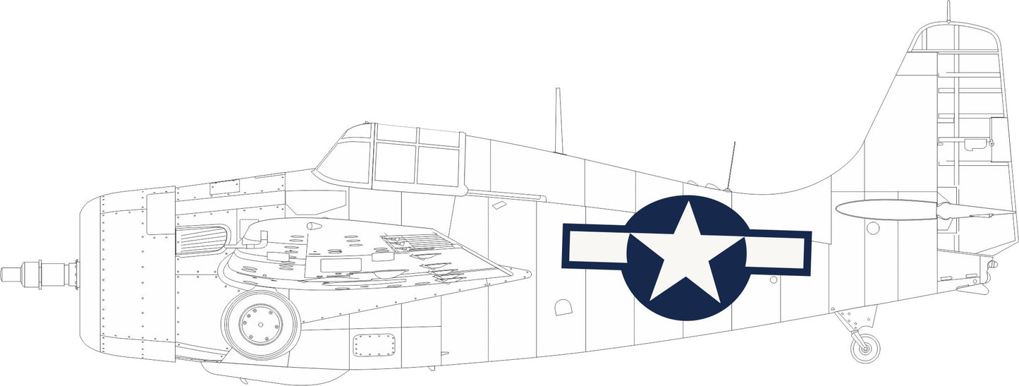 Eduard EX971 1:48 Grumman FM-2 US national insignia