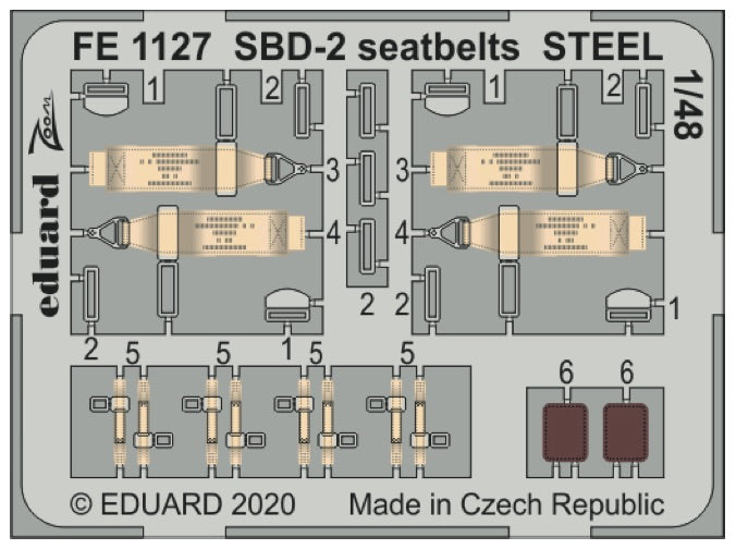 Eduard FE1127 1:48 Douglas SBD-2 Dauntless seatbelts STEEL