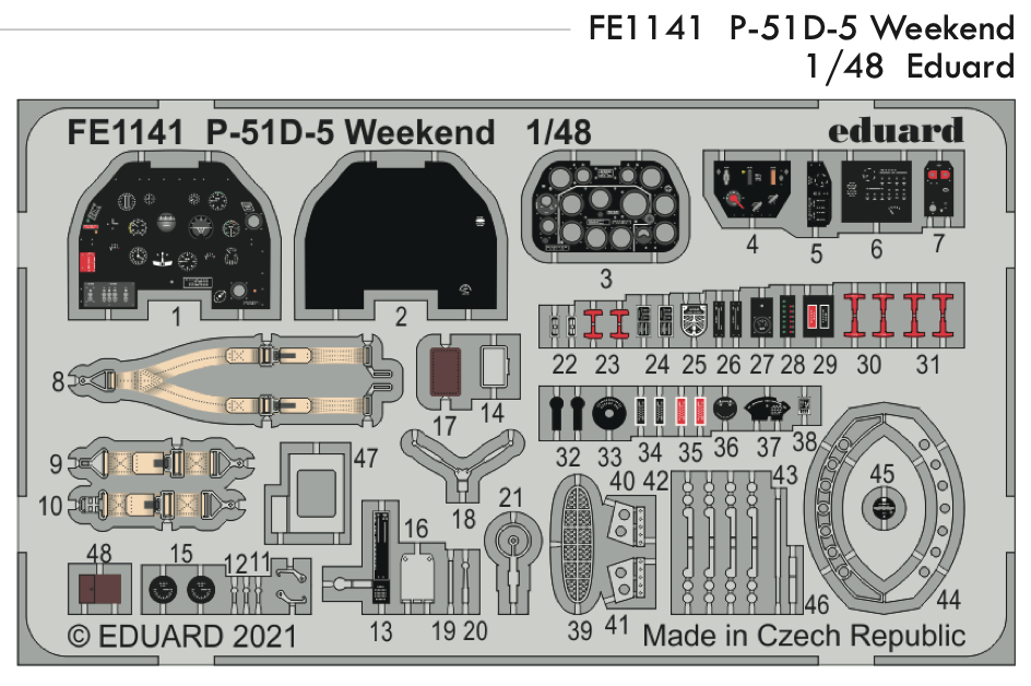 Eduard FE1141 1:48 North-American P-51D-5 Mustang Weekend