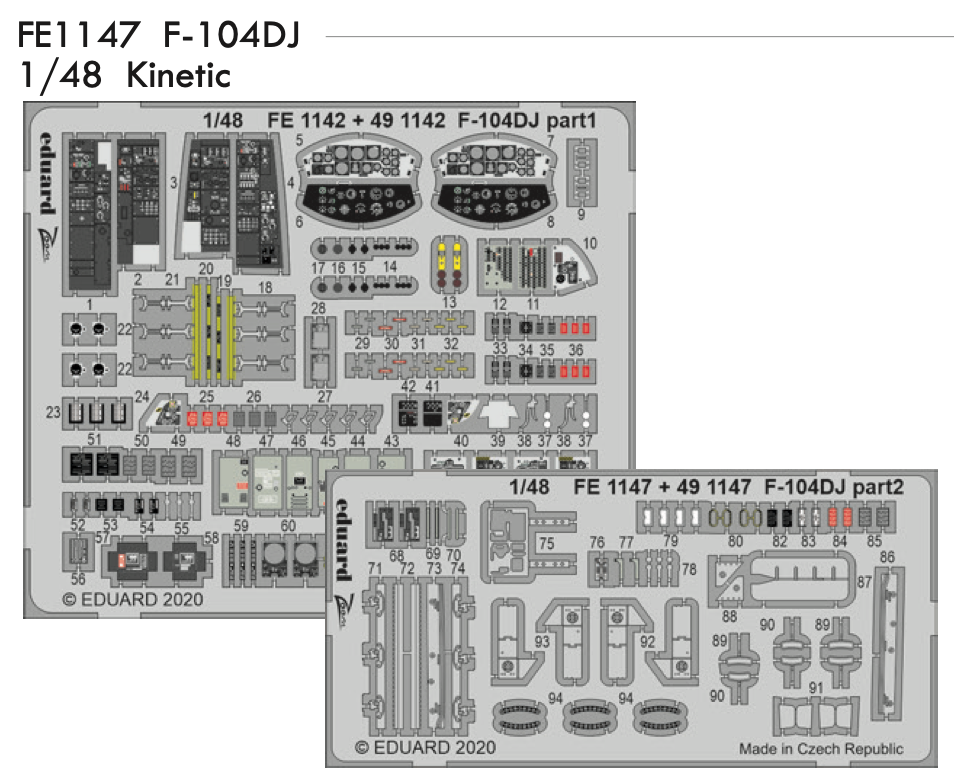 Eduard FE1147 1:48 Lockheed F-104DJ Starfighter