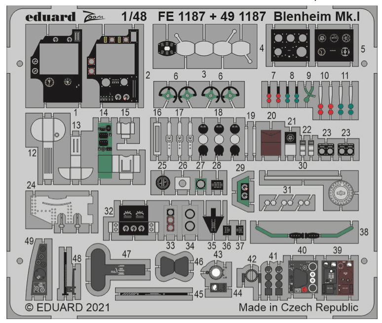 Eduard FE1187 1:48 Bristol Blenheim Mk.I