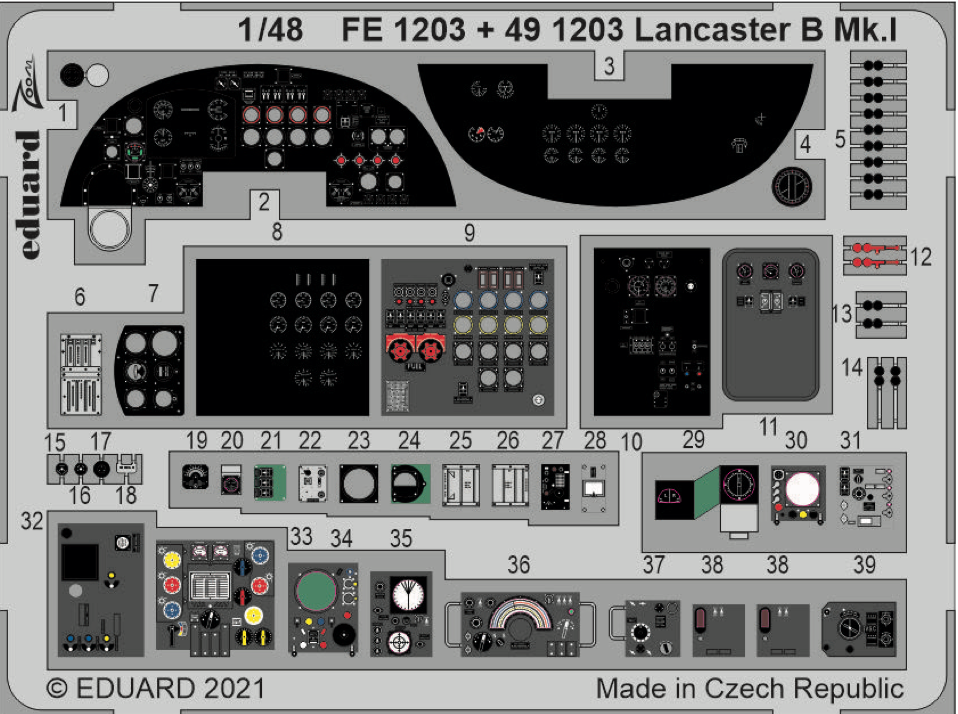 Eduard FE1203 1:48 Avro Lancaster B.I