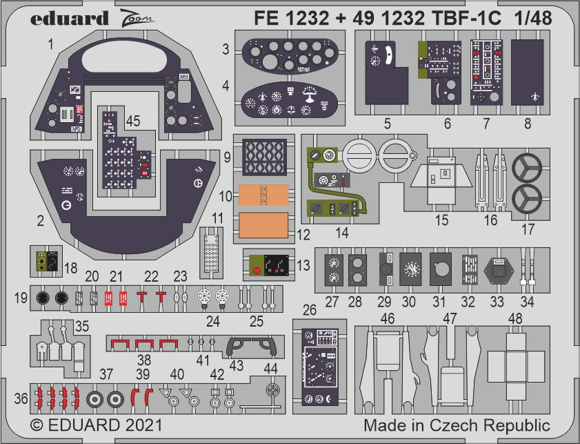 Eduard FE1232 1:48 Grumman TBF-1C Avenger