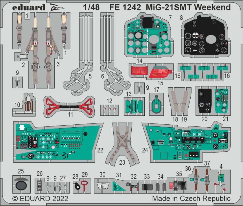Eduard FE1242 1:48 Mikoyan MiG-21SMT Weekend