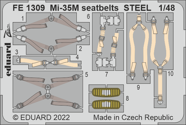 Eduard FE1309 1:48 MiL Mi-35M seatbelts STEEL