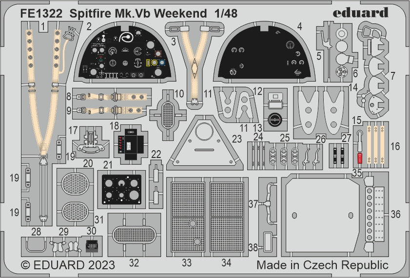 Eduard FE1322 1:48 Supermarine Spitfire Mk.Vb Weekend