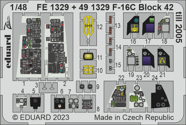 Eduard FE1329 1:48 Lockheed-Martin F-16C Block 42 till 2005