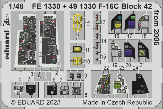 Eduard FE1330 1:48 Lockheed-Martin F-16C Block 42 from 2006