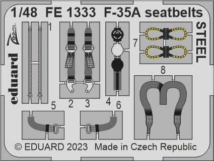 Eduard FE1333 1:48 Lockheed-Martin F-35A seatbelts STEEL