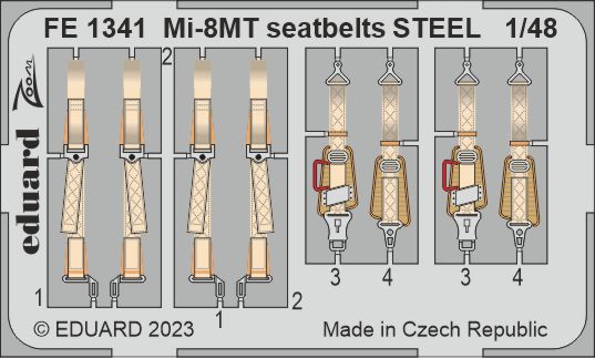 Eduard FE1341 1:48 Mil Mi-8MT seatbelts STEEL